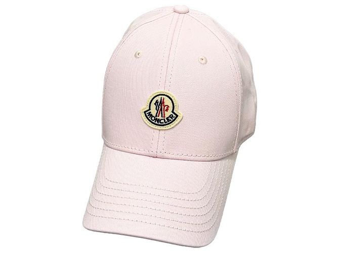 Moncler Cappellino da baseball in gabardine con patch logo Rosa chiaro - vista 9