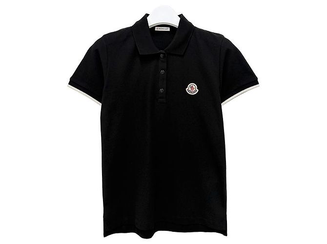 Moncler Kurzarm-Polohemd aus Baumwoll-Piqué Schwarz - Ansicht 11