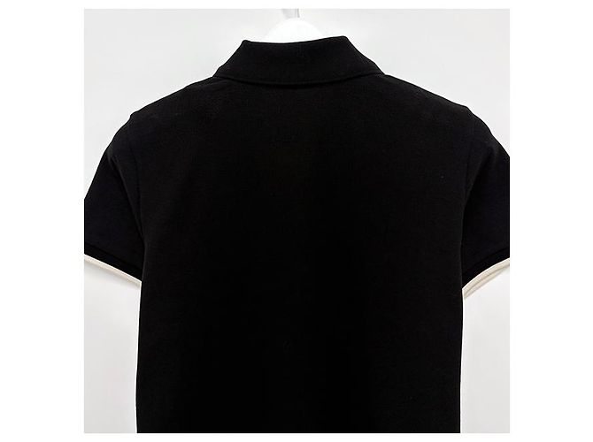 Moncler Kurzarm-Polohemd aus Baumwoll-Piqué Schwarz - Ansicht 16