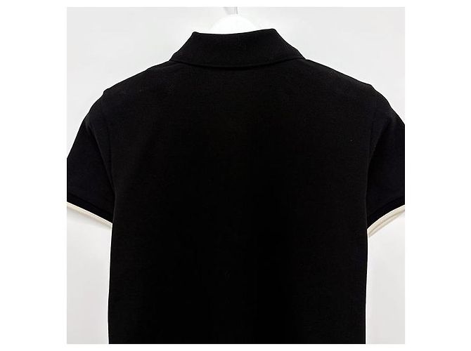 Moncler Kurzarm-Polohemd aus Baumwoll-Piqué Schwarz - Ansicht 6