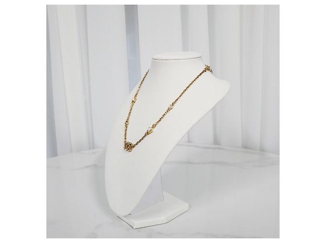 Chanel Collar Logo CC Estrella de Cristal Dorado - vista 5