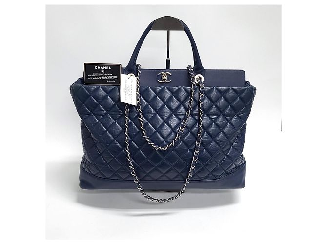 Chanel Borsa a spalla navy con catena in argento Portobello Blu - vista 2