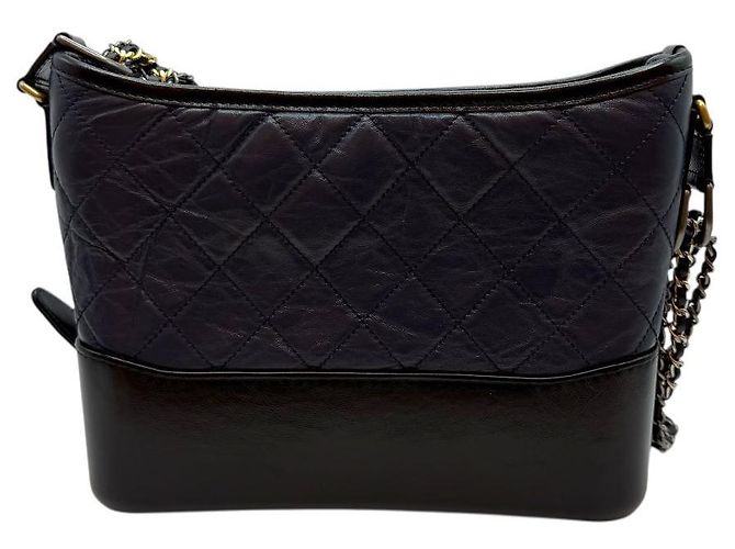 Chanel Borsa hobo media Gabrielle in blu navy - vista 4