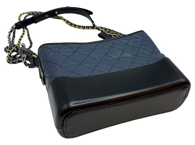 Chanel Borsa hobo media Gabrielle in blu navy - vista 5