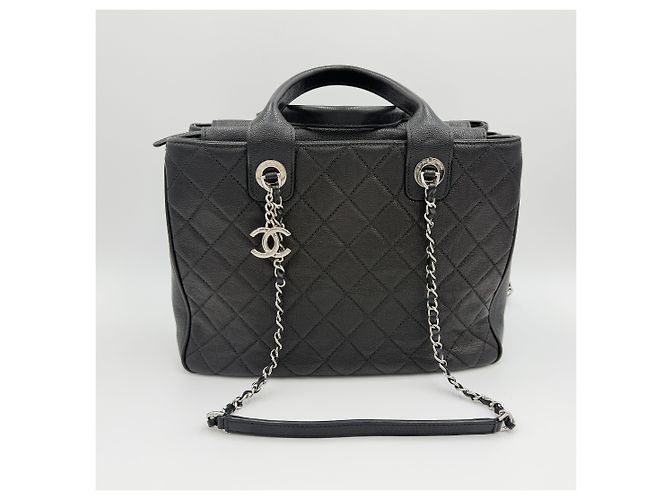 Chanel Caviar Coin Tote Schultertasche Schwarz - Ansicht 2