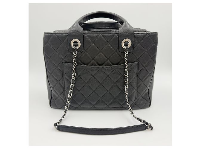 Chanel Caviar Coin Tote Schultertasche Schwarz - Ansicht 5