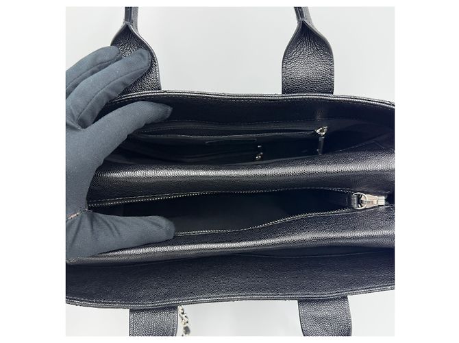 Chanel Caviar Coin Tote Schultertasche Schwarz - Ansicht 8