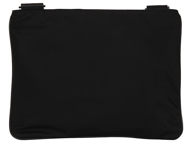 Kiton Bolsa transversal plana em nylon com detalhes em couro Preto - vista 4