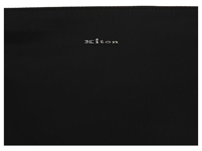 Kiton Bolsa transversal plana em nylon com detalhes em couro Preto - vista 7