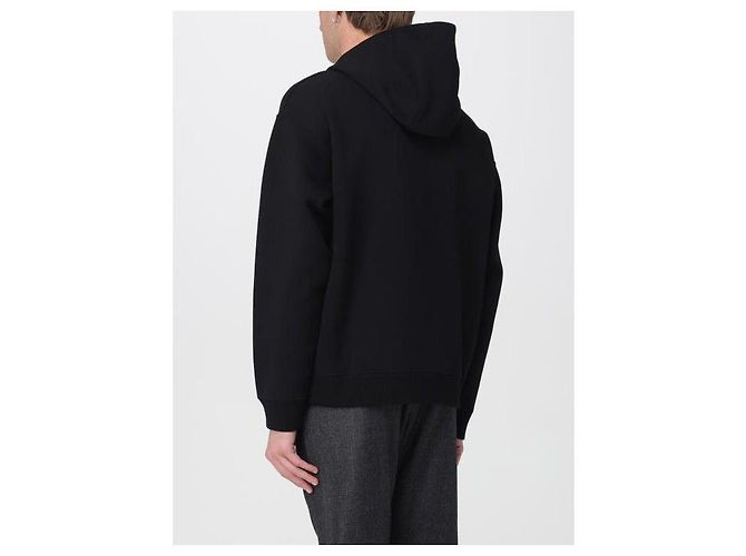 Fendi Besticktes Langarm-Hoodie-T-Shirt Schwarz - Ansicht 5