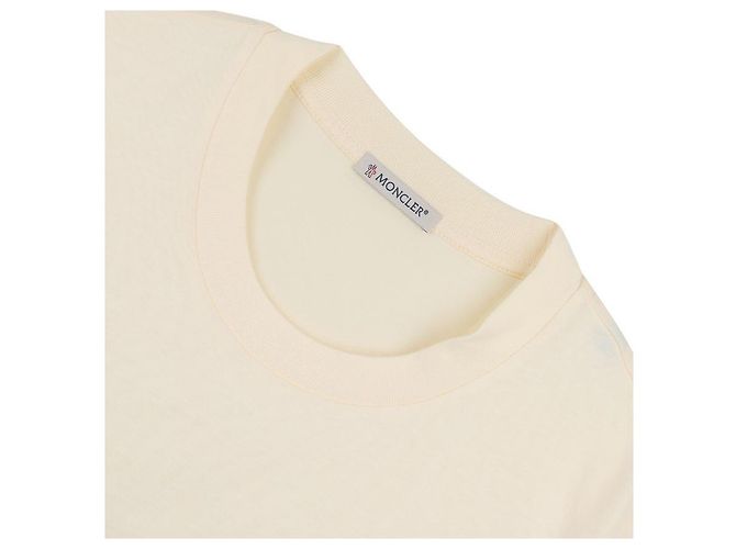 Moncler Baumwoll-T-Shirt mit gesticktem Logo Weiß - Ansicht 5