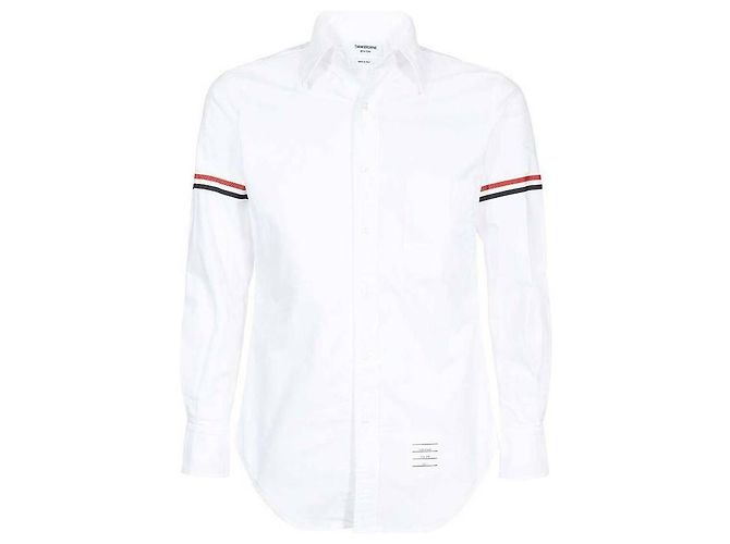 Thom Browne Camisa Clásica de Rayas Oxford con Banda de Grosgrain - vista 4