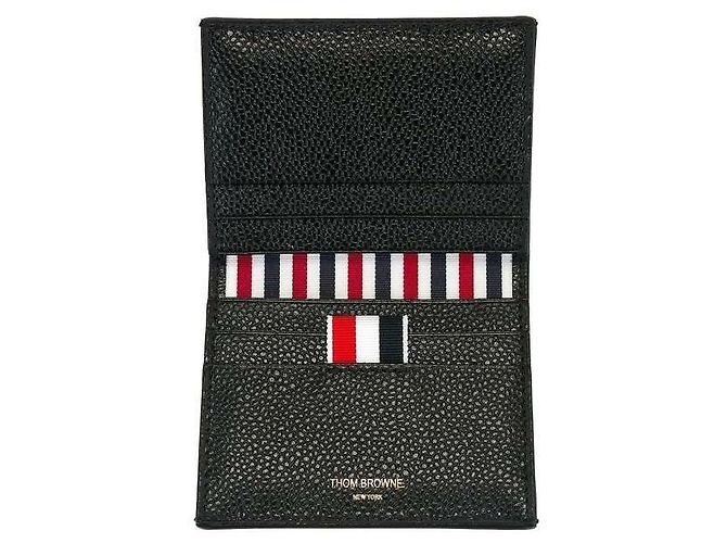 Thom Browne Fold Card Holder with Pebble Grain Leather - view 6