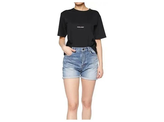 Saint Laurent T-shirt à manches courtes avec logo - vue 5