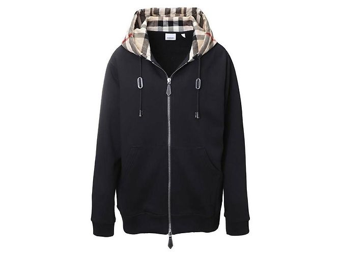 Burberry Top in cotone con cappuccio Nero - vista 4