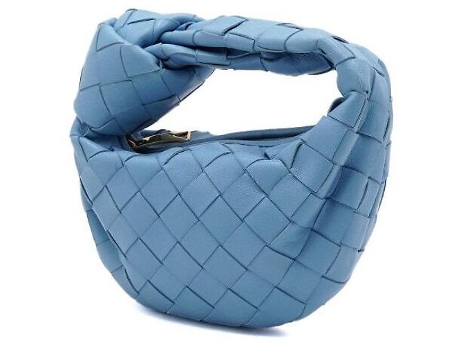 Bottega Veneta Borsa Tote Jodie Intrecciato Blu - vista 2