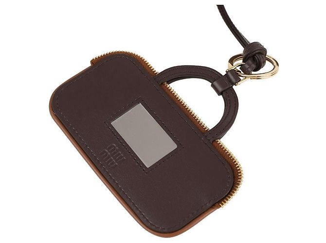 Miu Miu Leder-Schlüsselanhänger Braun - Ansicht 6