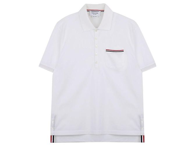 Thom Browne Polo mit kurzen Ärmeln und Tasche Weiß - Ansicht 4