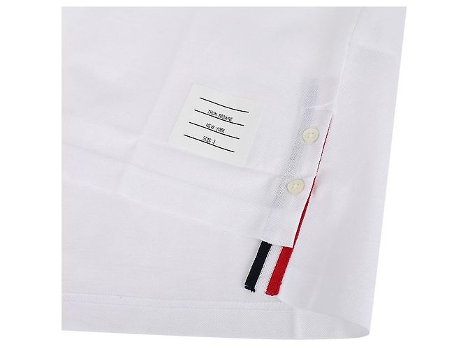 Thom Browne Polo mit kurzen Ärmeln und Tasche Weiß - Ansicht 8