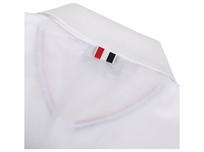 Thom Browne Polo mit kurzen Ärmeln und Tasche Weiß - Ansicht 9