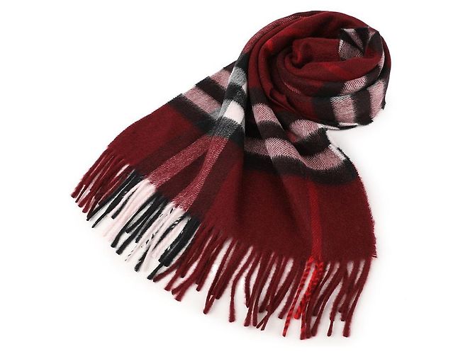 Burberry Sciarpa in cashmere a quadri Rosso - vista 3