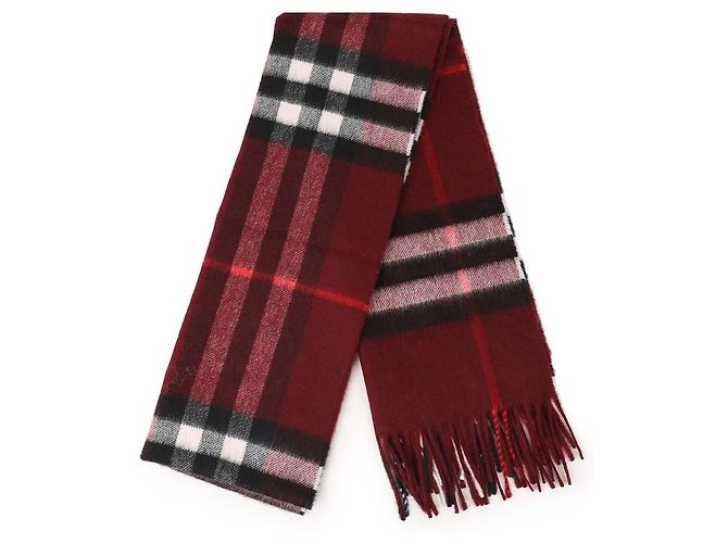 Burberry Sciarpa in cashmere a quadri Rosso - vista 4