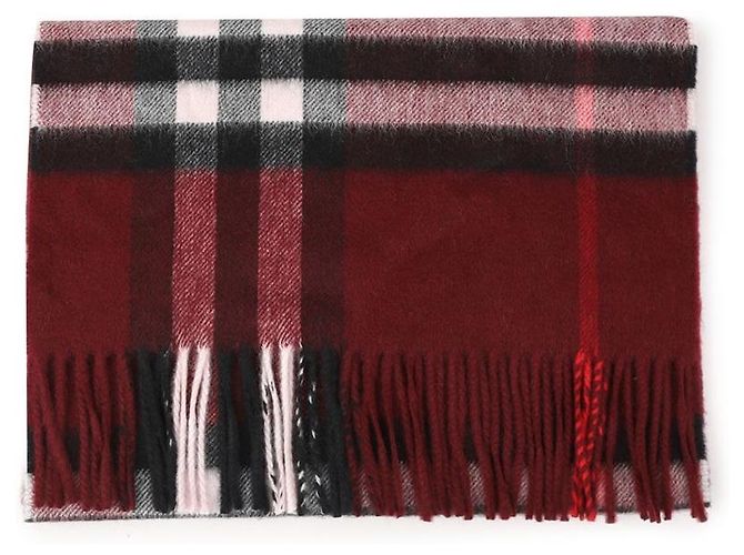 Burberry Sciarpa in cashmere a quadri Rosso - vista 5