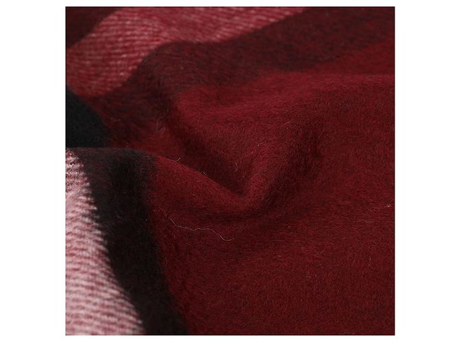 Burberry Sciarpa in cashmere a quadri Rosso - vista 6