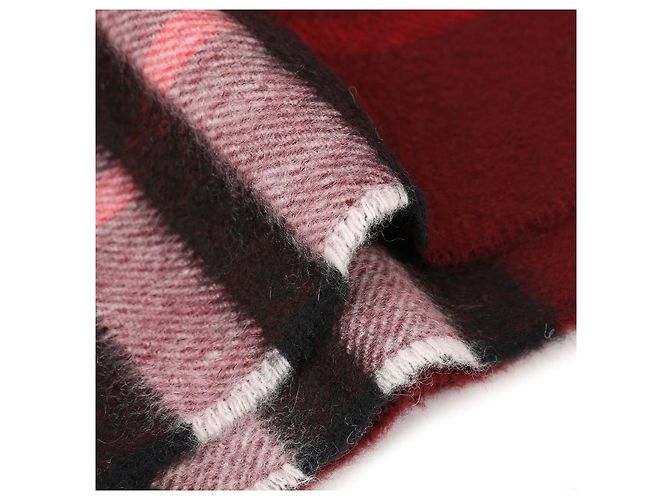 Burberry Sciarpa in cashmere a quadri Rosso - vista 7