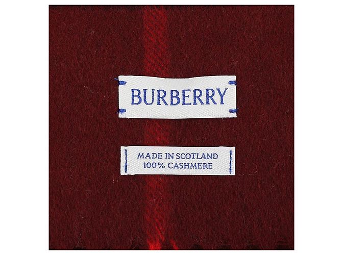 Burberry Sciarpa in cashmere a quadri Rosso - vista 8