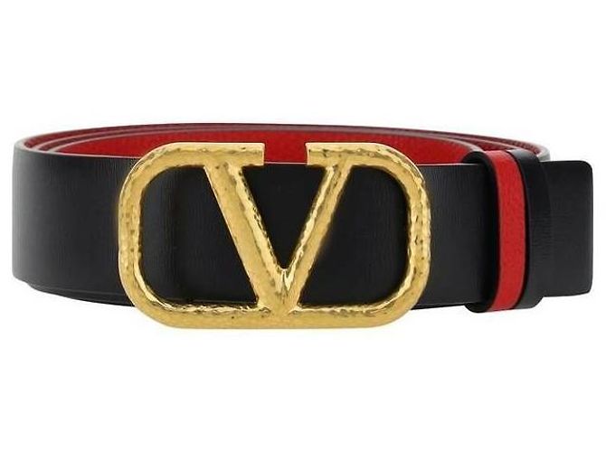 Valentino Cinturón Reversible Logo Signature - vista 4