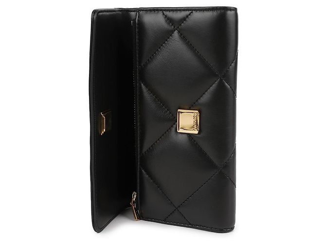 Tory Burch Cartera Larga Acolchada de Diamante Negro - vista 7
