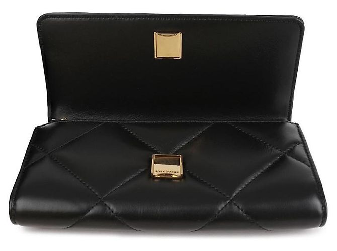 Tory Burch Cartera Larga Acolchada de Diamante Negro - vista 8