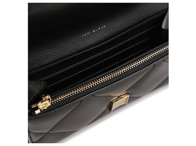 Tory Burch Cartera Larga Acolchada de Diamante Negro - vista 9