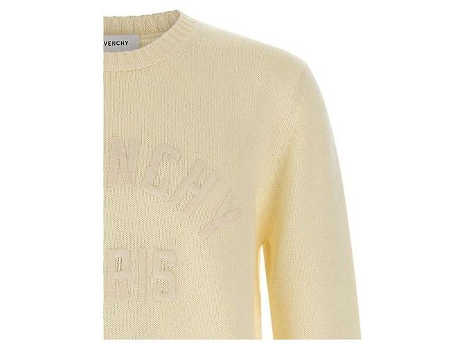 Givenchy Pull en coton détaillé Blanc - vue 6