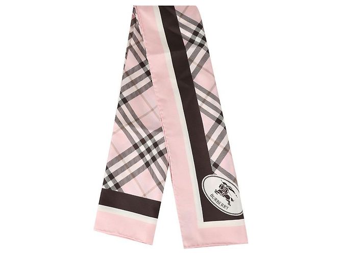 Burberry Foulard in seta con stampa Checked Knight - vista 4
