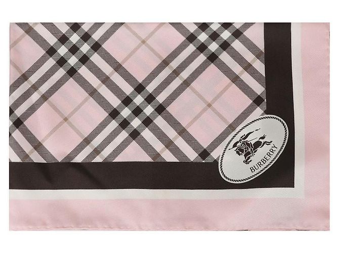 Burberry Foulard in seta con stampa Checked Knight - vista 5
