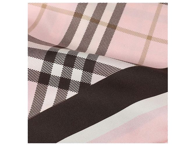Burberry Foulard in seta con stampa Checked Knight - vista 6