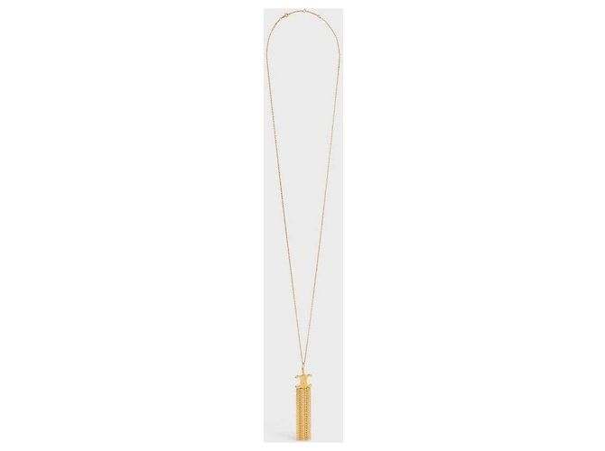 Céline Collana lunga con frange in ottone con finitura dorata D'oro - vista 4