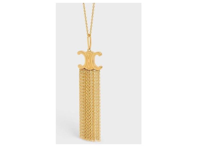 Céline Collana lunga con frange in ottone con finitura dorata D'oro - vista 5