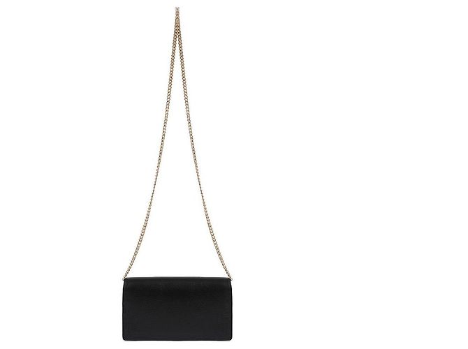 Gucci Mini borsa in pelle con catena Nero - vista 5