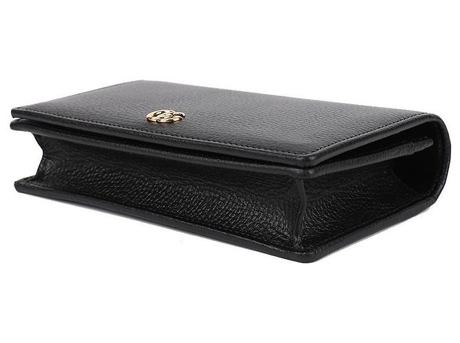 Gucci Mini borsa in pelle con catena Nero - vista 6