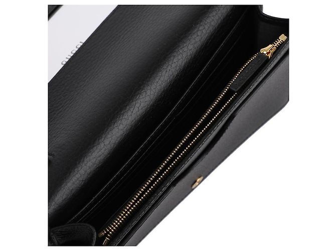 Gucci Mini borsa in pelle con catena Nero - vista 8