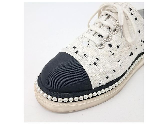 Sneakers in Tweed Chanel Bianco - vista 5