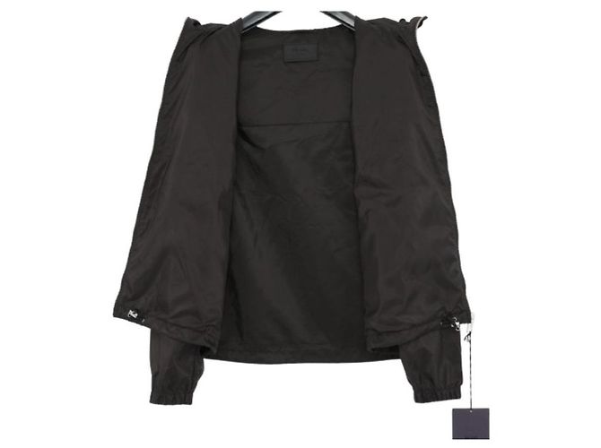 Prada Giacca a vento K-Way con cappuccio da uomo Nero - vista 6