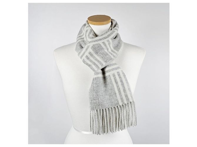 Hermès Cachecol em cashmere Petite Casaque Noeuds Marins Marrom - vista 10