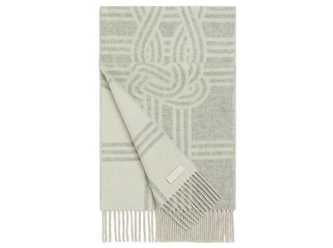 Hermès Cachecol em cashmere Petite Casaque Noeuds Marins Marrom - vista 2