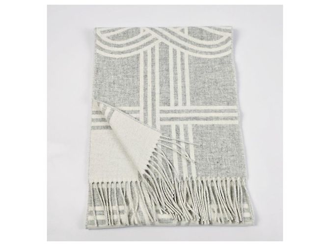 Hermès Cachecol em cashmere Petite Casaque Noeuds Marins Marrom - vista 5
