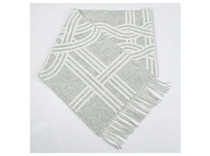Hermès Cachecol em cashmere Petite Casaque Noeuds Marins Marrom - vista 6