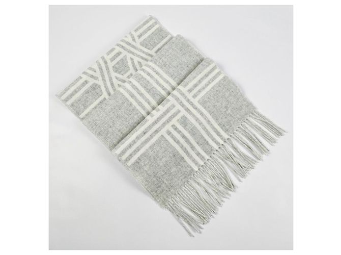 Hermès Cachecol em cashmere Petite Casaque Noeuds Marins Marrom - vista 7
